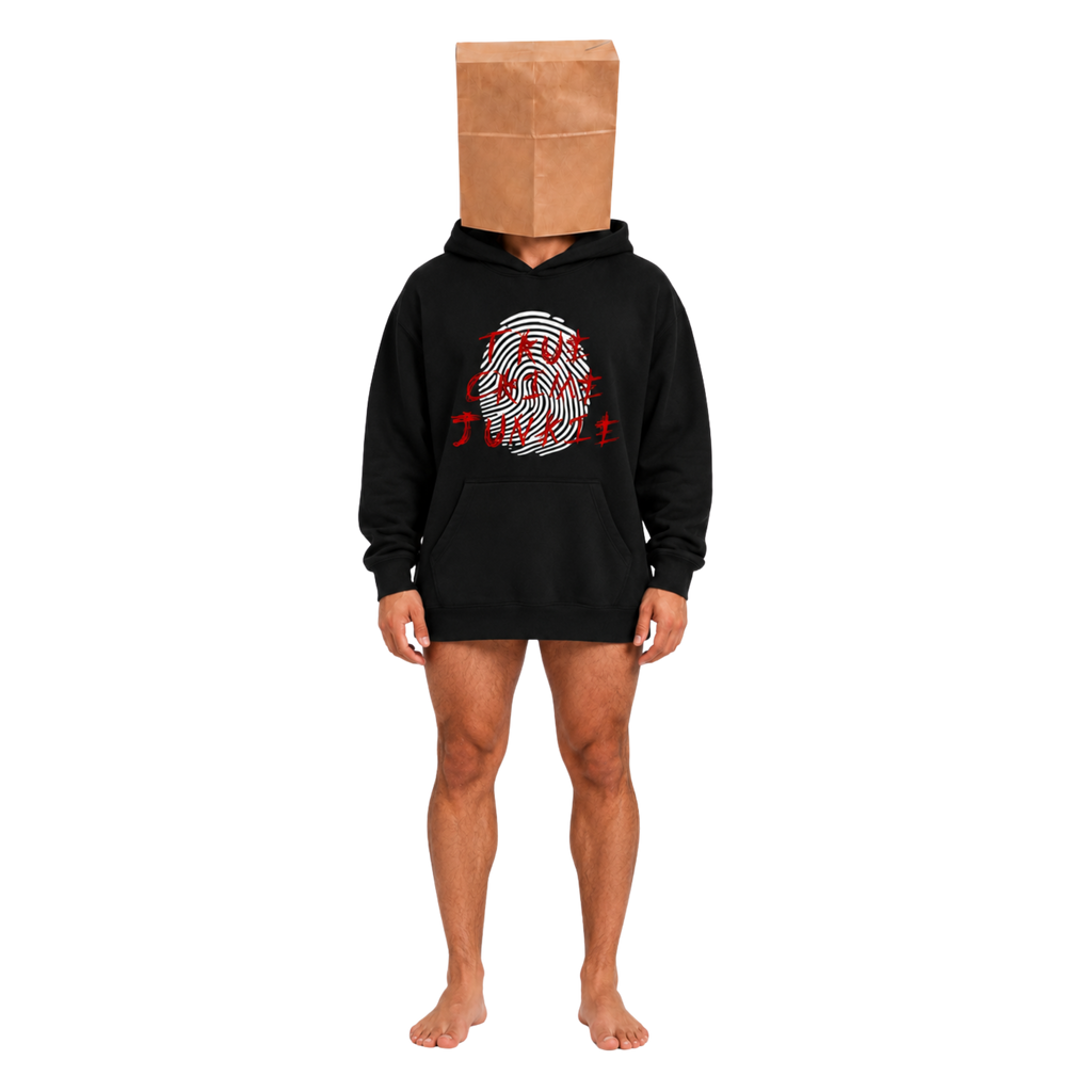 TRUE CRIME JUNKIE BLACK HOODIE