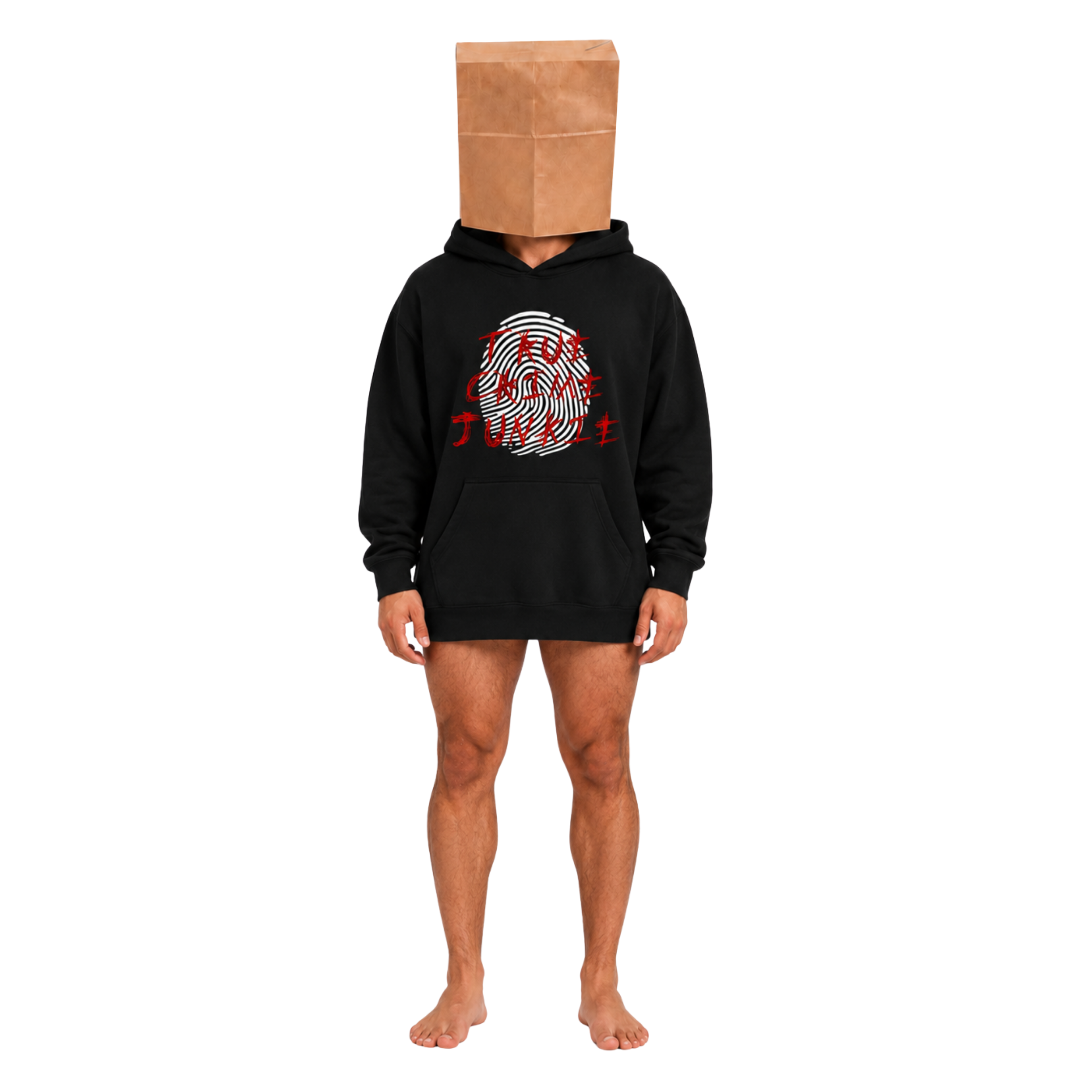 TRUE CRIME JUNKIE BLACK HOODIE