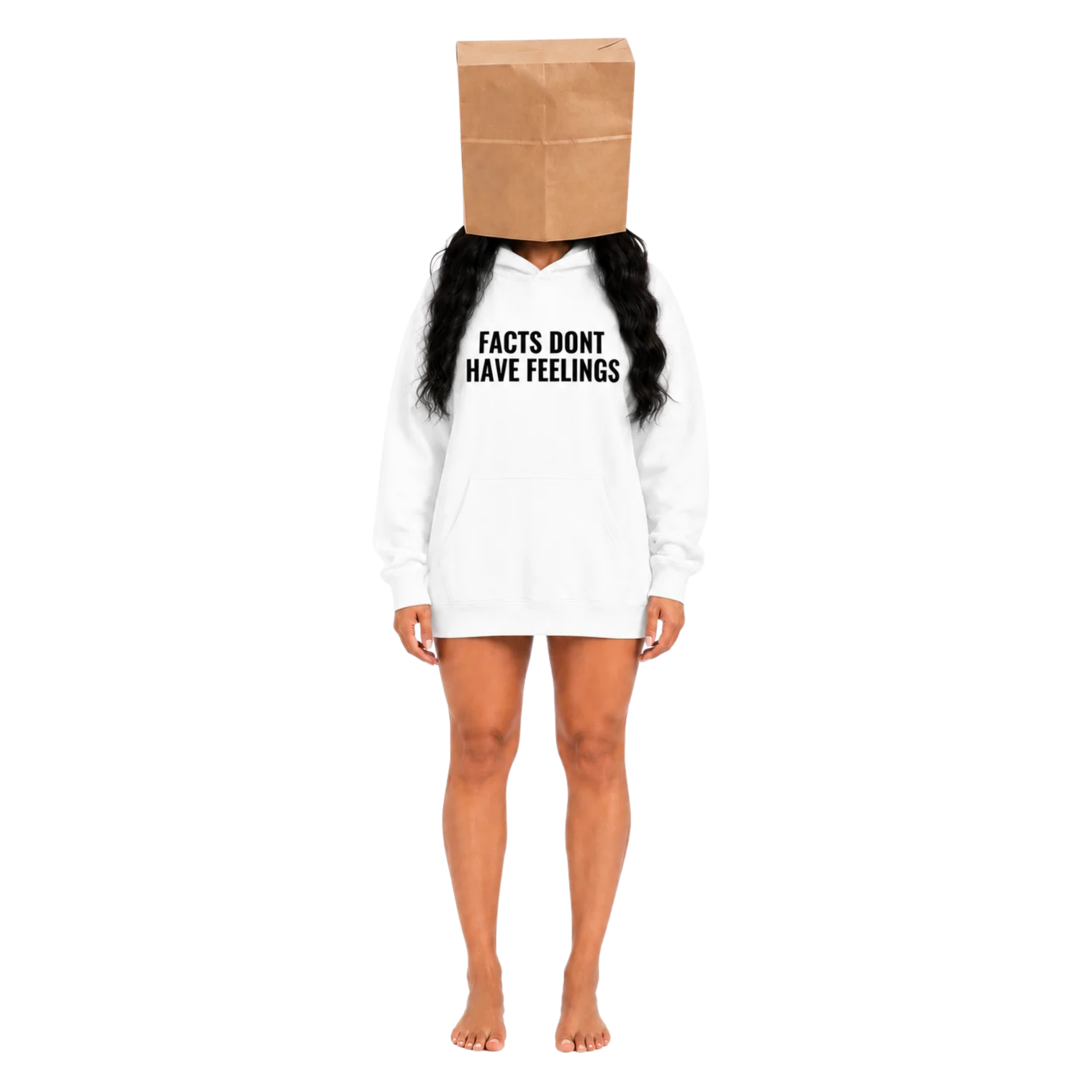 FACTS DONT HAVE FEELINGS HOODIE - WHITE
