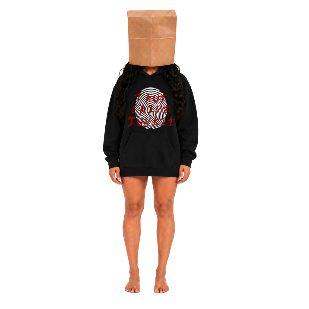 TRUE CRIME JUNKIE BLACK HOODIE