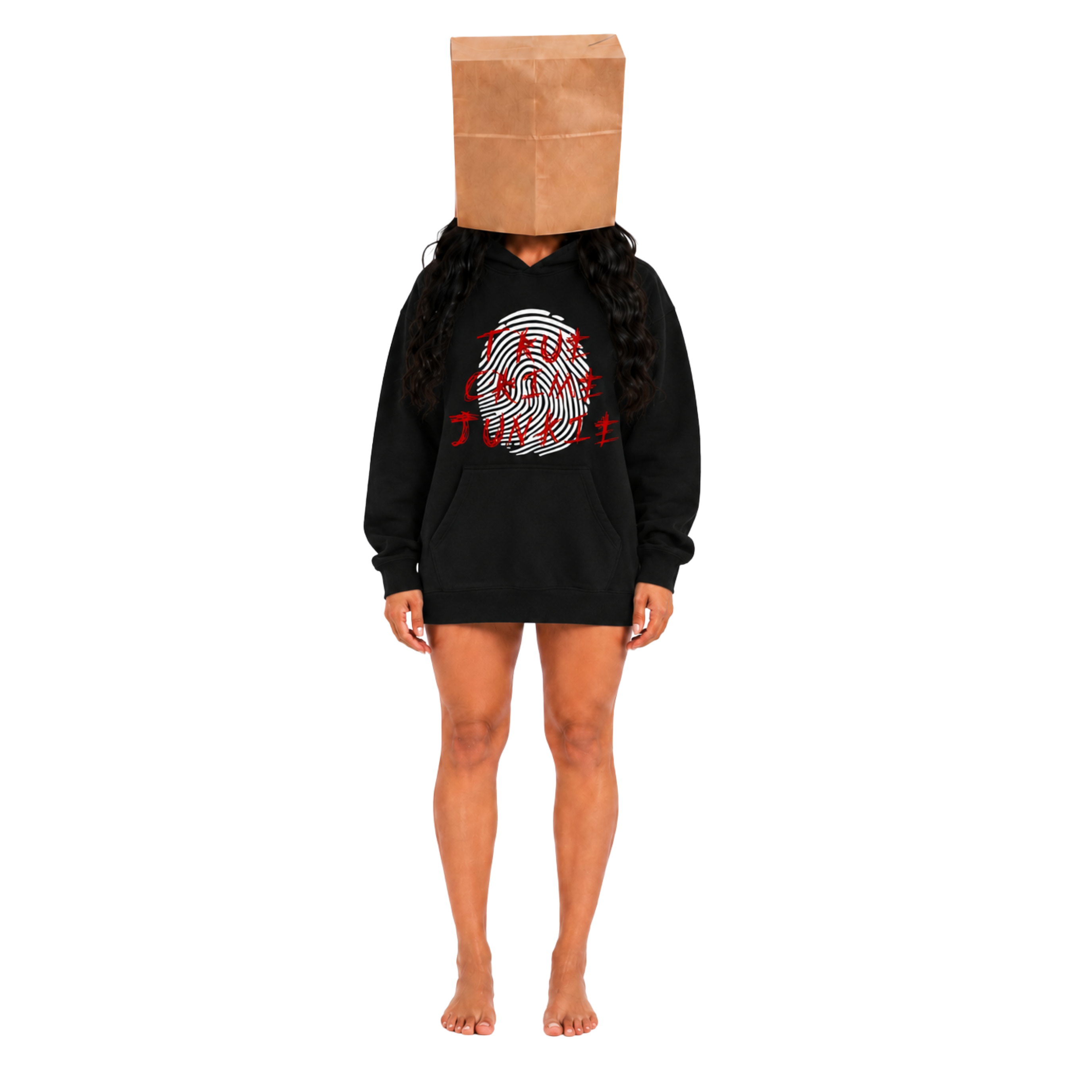 TRUE CRIME JUNKIE BLACK HOODIE