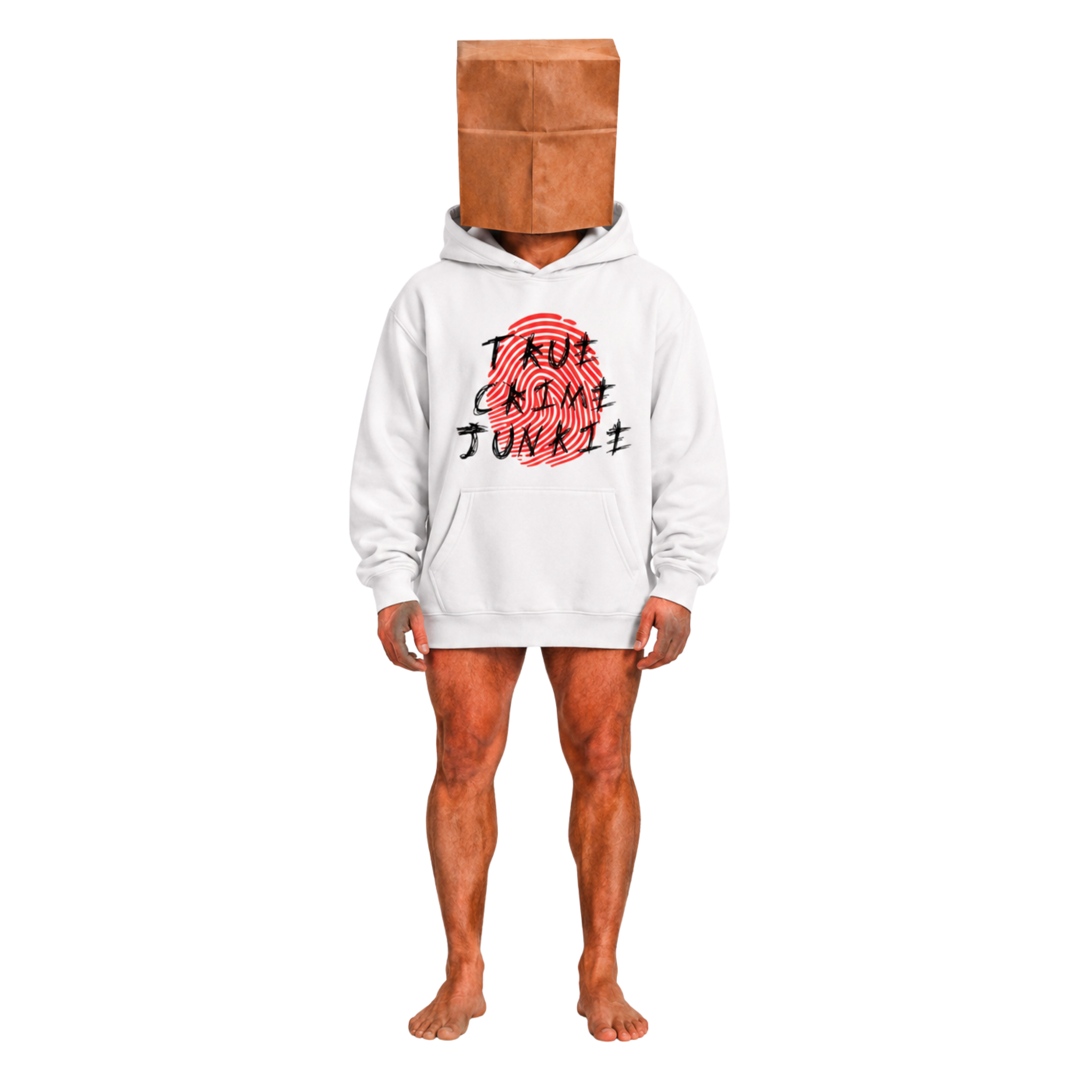TRUE CRIME JUNKIE WHITE HOODIE