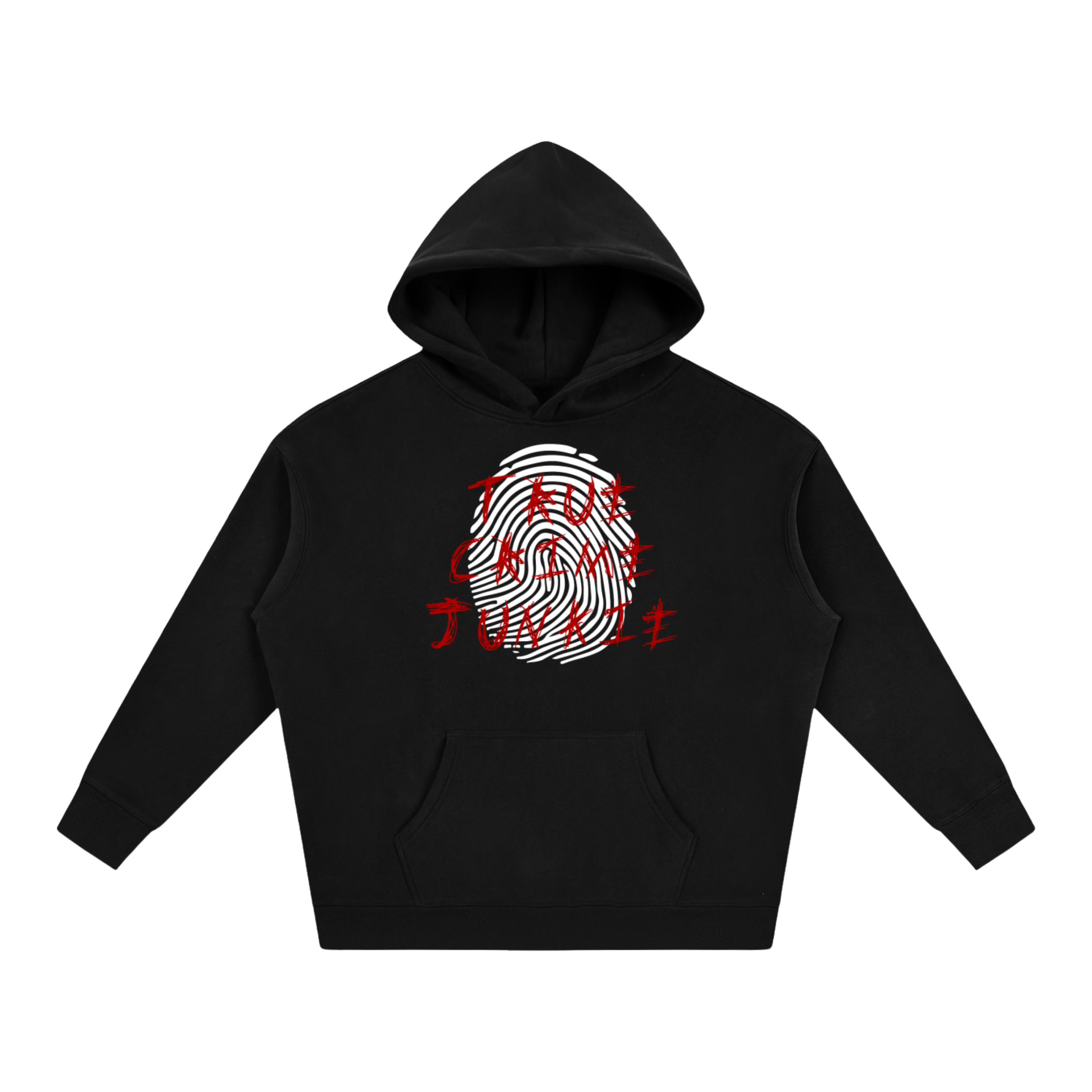 TRUE CRIME JUNKIE BLACK HOODIE